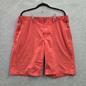 Hurley Men Shorts 34 Red Chino‎  9" Inseam
